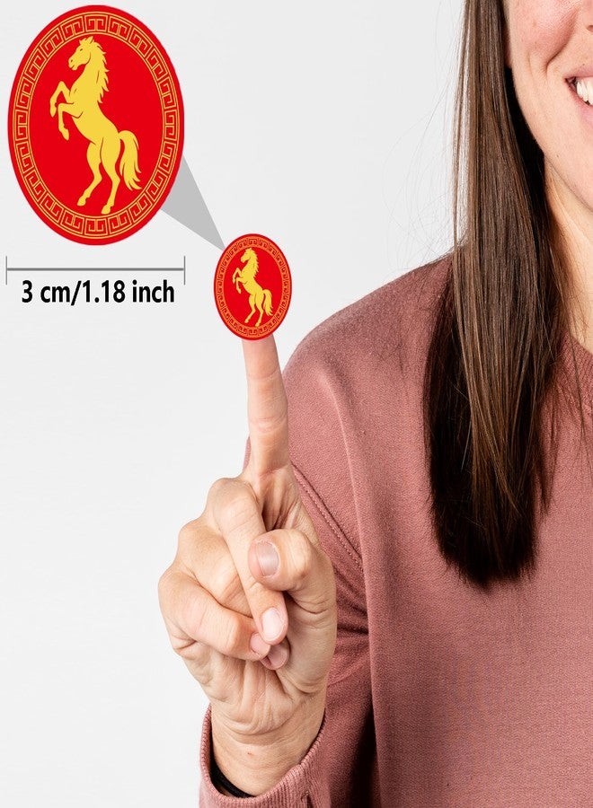 Ellzk 256 PCS Chinese New Year Candy Sticker Favors Decor -2026 Year of The Horse Sticker Decorations Horse Stickers Labels for Chocolate Chinese Lunar New Year Party Favor Supplies - Image 3